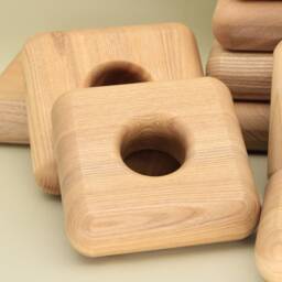 Handmade Wooden Stacking Pyramid Montessori Waldorf Toy - thumbnail 4