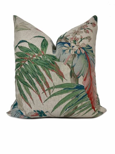 Schumacher Tropique Tropicana Collection Document Cushion Cover Pillow Double Sided - image 1