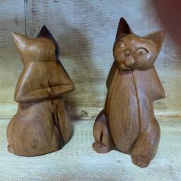 Koa Wood Cat Mischief - thumbnail 3