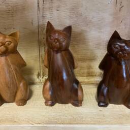 Koa Wood Cat Mischief - thumbnail 4