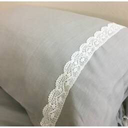 Shabby Chic Crochet Lace Pillowcases, Linen Pillowcases Decorative Cotton Lace - thumbnail 4