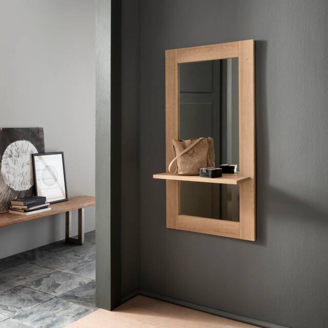 Arhome Entrace Furniture, 166 X 66, Wall Mirror With Shelf, Made in Italy - image 1