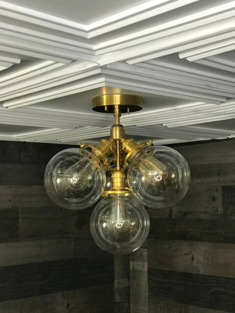 Thalia Modern 4 Light 6In Globe Mid Century Semi Flush - image 1