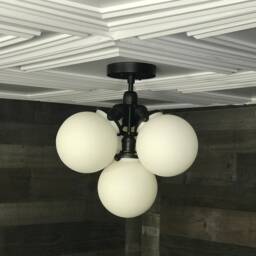 Thalia Modern 4 Light 6In Globe Mid Century Semi Flush - thumbnail 4