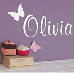 Personalised Name Butterfly Wall Sticker. Children's Bedroom Decor - thumbnail 1
