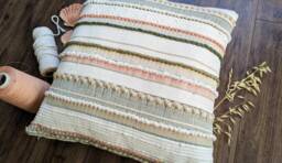 Large Square Handwoven Cushion - thumbnail 1