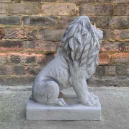 Outdoor Lion Figurine Concrete Animal Decor Stone Guardian Sculpture Cement Garden & Home Statue Lawn Ornament Unique Gift Decoration - thumbnail 2