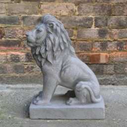 Outdoor Lion Figurine Concrete Animal Decor Stone Guardian Sculpture Cement Garden & Home Statue Lawn Ornament Unique Gift Decoration - thumbnail 3