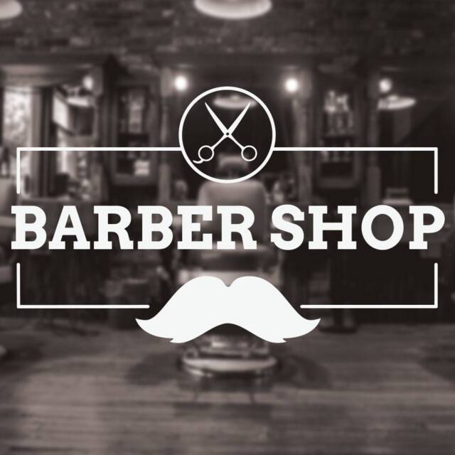 Traditional Barber Shop Vinyl Decal Window Sign, Wall Art - image 1