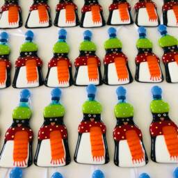 Fused Glass - Glass Christmas Decoration - Penguin Decoration, Ornament - thumbnail 3