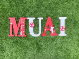 Personalised Football Name Letters, Boys Bedroom Decor, Nursery Kids Sign, Wall Boy Or Girl Gift - thumbnail 1