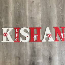 Personalised Football Name Letters, Boys Bedroom Decor, Nursery Kids Sign, Wall Boy Or Girl Gift - thumbnail 3