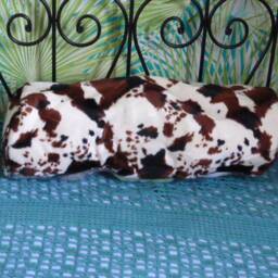 Pillow Original Creation, Decoration & Storage For Your Stuffed Animals, Souvenirs, Bolster Shape, Synthetic Fur Fabrics Cowhide - thumbnail 3
