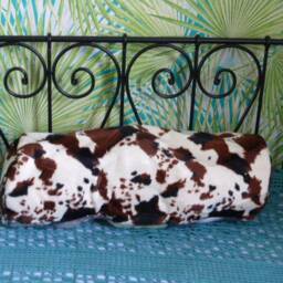 Pillow Original Creation, Decoration & Storage For Your Stuffed Animals, Souvenirs, Bolster Shape, Synthetic Fur Fabrics Cowhide - thumbnail 2