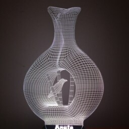 Bird On Vase 3D Personalised Smart App Control Night Light Bluetooth, Music, 7&16M Colour Mobile App , Gift Led Lamp - thumbnail 3