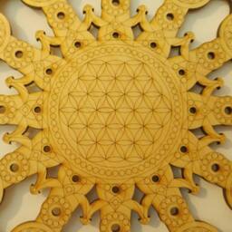 Laser Cut Wood Mandala Flower Of Life Sacred Geometry Art - thumbnail 4