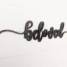Beloved Wood Word Cutout Wall Decor - Valentine's Day Sign/Gift - thumbnail 3
