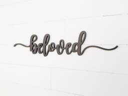 Beloved Wood Word Cutout Wall Decor - Valentine's Day Sign/Gift - thumbnail 1