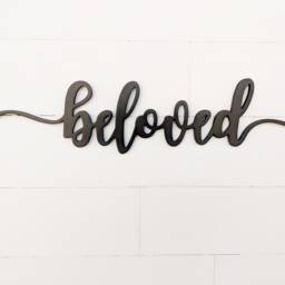 Beloved Wood Word Cutout Wall Decor - Valentine's Day Sign/Gift - thumbnail 2