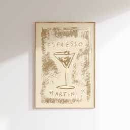 Espresso Martini Wall Print - Cocktail House Poster Aesthetic Art Kitchen Drink Lover Gift Idea Prints For Your Home - thumbnail 1