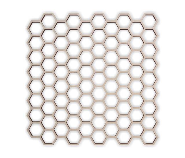 Wooden Honeycomb Wall Decor Unfinished Wood Cutout, Many Sizes - image 1