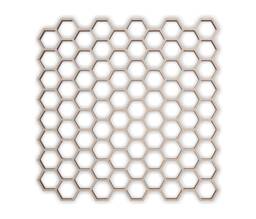 Wooden Honeycomb Wall Decor Unfinished Wood Cutout, Many Sizes - thumbnail 1