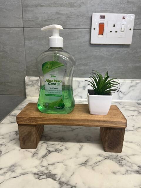 Bathroom Shelf Organiser, Wooden Display Stand For Bathroom, Freestand Shelf, Home Decor, Brush Stand - image 1