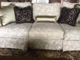 Large Black Gold Floral Leaf Throw Pillow With Fringe For Sofa Or Chair Handmade in Usa Rectangle Square - thumbnail 3