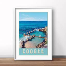 Coogee Beach Sydney Retro Print, Vintage Australian Travel Poster - thumbnail 1