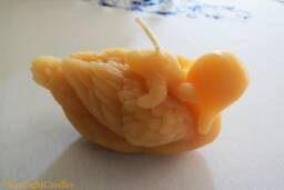 Swan With Baby Beeswax Candle/100% Natural Bird Lake Pond Love Valentines Mothers Day Wedding Event Candles - thumbnail 1