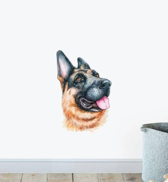 German Shepherd Dog Wall Sticker Decal - Dogs & Pets Stickers, Art, Decals, Kids Animals Decals