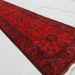Red Bukhara Rug, Afghan Tribal Handmade Veg Dyes Wool Carpet, Turkmen Oriental Kitchen Rug For Bedroom, Vintage Area - thumbnail 4