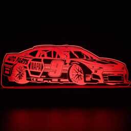 Chase Elliot #9 Chevrolet Camaro Led Lamp - Nascar Night Light With 7 Colours, Napa Nascar Cup Series Champion, Gift For Dad/Him - thumbnail 4
