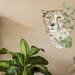 Watercolour Cheetah Wall Sticker Pack, Jungle Stickers, Safari Room Decor - thumbnail 2
