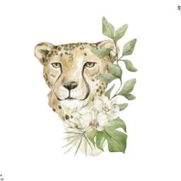Watercolour Cheetah Wall Sticker Pack, Jungle Stickers, Safari Room Decor - thumbnail 3