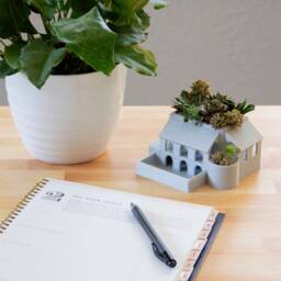Roman Garden Villa As A Succulent Planter Mother's Day Gift, Father's Geometric Planter, Cactus Architecture - thumbnail 3