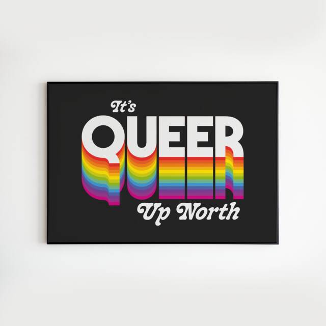 It's Queer Up North Landscape Version- Lyrics - Music A3 A4 A5 Wall Art Poster Print Gift - image 1