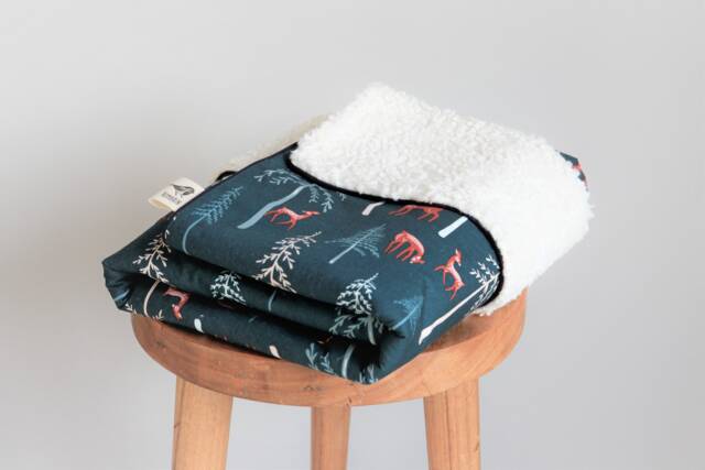 Baby Blanket Crib Soft Made Of 100% Cotton Forest Animals Deer Baby Shower Gift Romarin - image 1