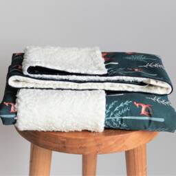 Baby Blanket Crib Soft Made Of 100% Cotton Forest Animals Deer Baby Shower Gift Romarin - thumbnail 2