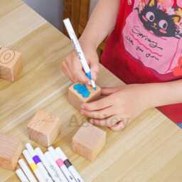 Personalized Wood Baby Birth Block, Custom Name Blocks, Activities & Games For Shower, Abc Letter Blocks - thumbnail 3