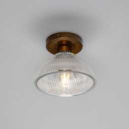 Erbil Prismatic Glass Flush Ceiling Light 7.5'' Ip20 - thumbnail 2