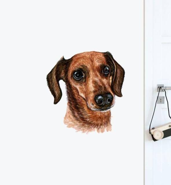 Sweet Mixed Breed Wall Sticker Decal - Dogs & Pets Stickers, Art, Decals, Kids Animals Decals
