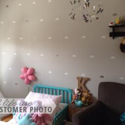 Tiny Cloud Wall Decals - Custom Vinyl Pattern Stickers - thumbnail 3