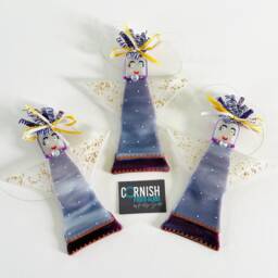 Fused Glass Christmas Angel Decoration - Fused Glass Decoration, Tree Cornish - thumbnail 2
