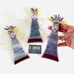 Fused Glass Christmas Angel Decoration - Fused Glass Decoration, Tree Cornish - thumbnail 4