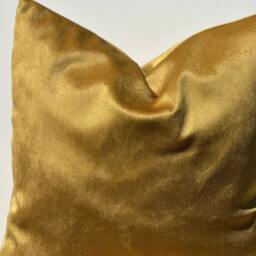 Mustard Velvet Pillow Cover, Soft Cotton Fabric, Euro Sham - thumbnail 3