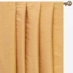 Light Gold 100% Pure Silk Dupioni Curtain Panels - Rod Pocket, Grommet, Box Pleat, Three Pinch Tab Top & Plain Ring Top - thumbnail 1