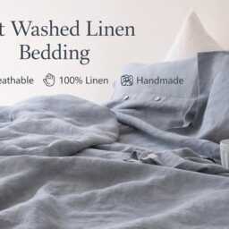 Luxury Linen Bedding - 100% Duvet Cover, Handmade, Breathable Natural Flax, Custom Size Available - thumbnail 2