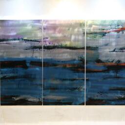 Large Abstract Metal Wall Art, Original Oil Painting On Aluminum, Handmade - thumbnail 2