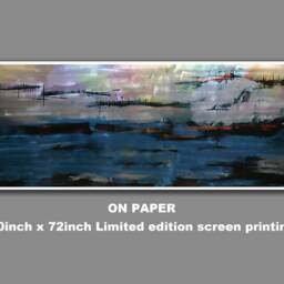 Large Abstract Metal Wall Art, Original Oil Painting On Aluminum, Handmade - thumbnail 4